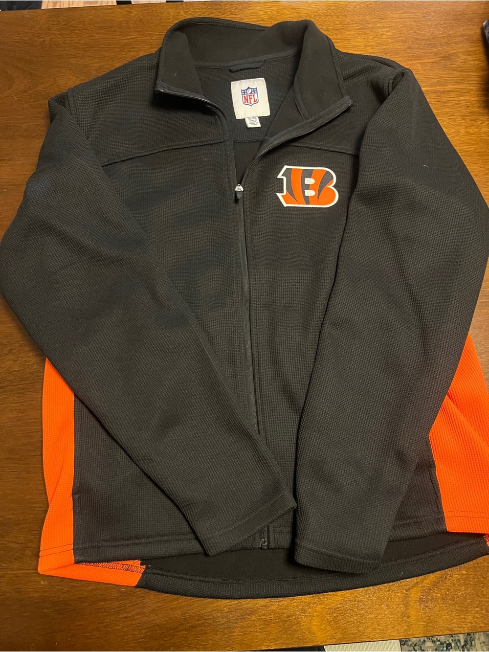 NFL Cincinnati Bengals Black & Orange Full-Zip Jacket